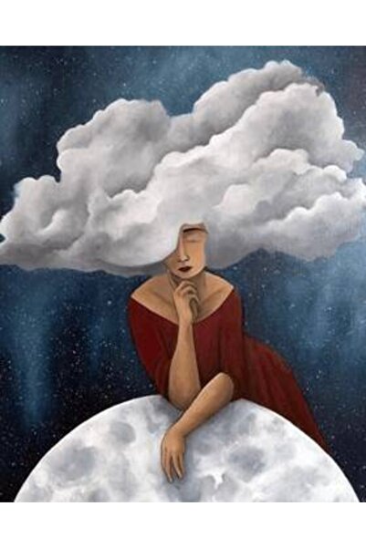 kendinyaphobi Sayılarla Boyama Seti Kasnaklı Bulut Kadın 40x50 Cm