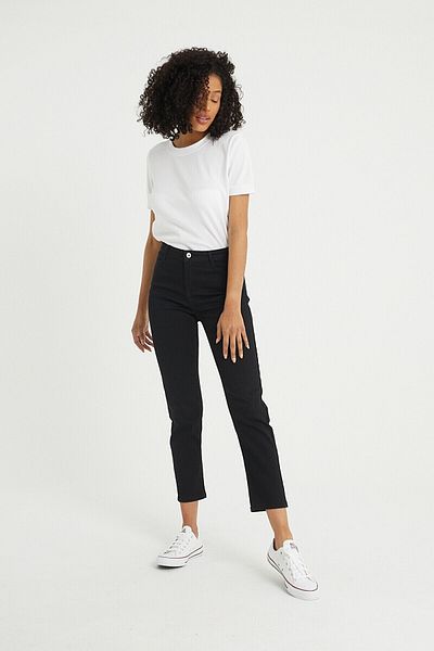 Trn JNS Sofia Black Colorfast Mom Jean Γυναικείο Boyfriend ψηλόμεσο παντελόνι Power Lycra