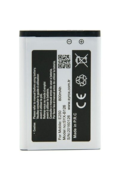 BEBTECH Smsamsung Tuşlu Asker Telefon Uyumlu E1205 E250 E1190 B310 Gt E2121 Batarya Pil