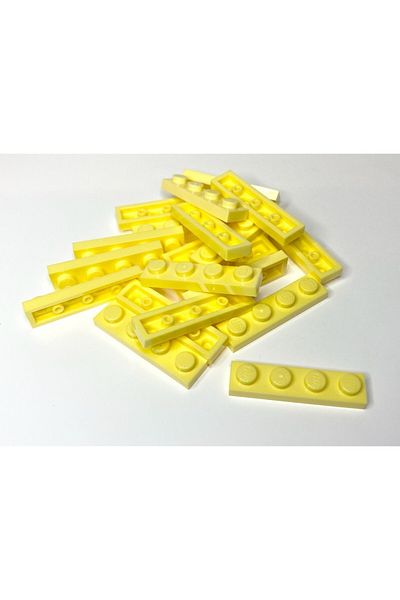 LEGO Moc Custom Accessory Creator Plate 1 X 4 Flat Brick Light Yellow 4 Pieces Will Be Sent