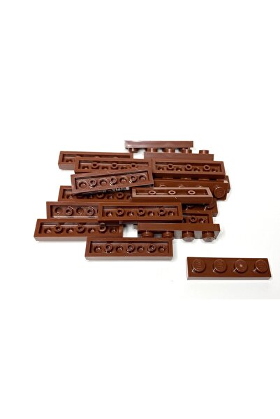 LEGO Original Moc Custom Accessory Creator Plate 1 X 4 Flat Brick Brown 10 Pi...