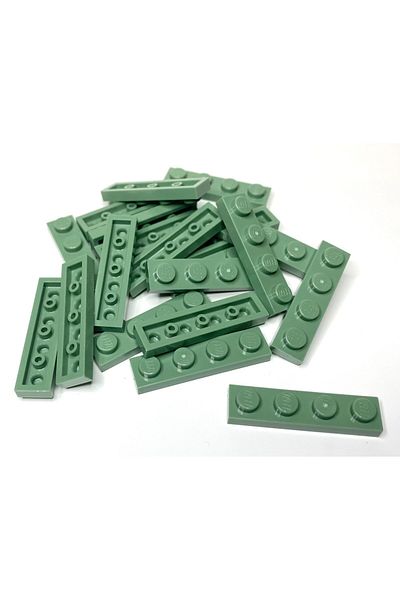 LEGO Moc Custom Accessory Creator Plate 1 X 4 Flat Brick Sand Green 4 Pieces Will Be Sent