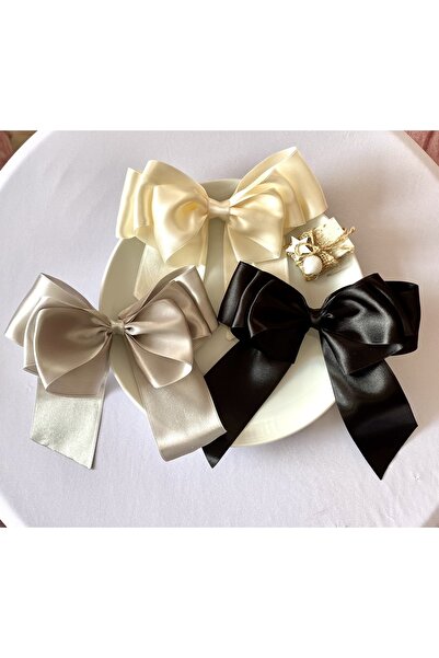 MAKSESUAR Cataramă automată cu fundă din satin de lux, mixtă, din 3 piese