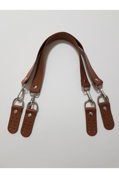 Desaryou Taba Puzzle Model Real Leather Double Bag Handle 2.5 cm X 55 cm Silv...
