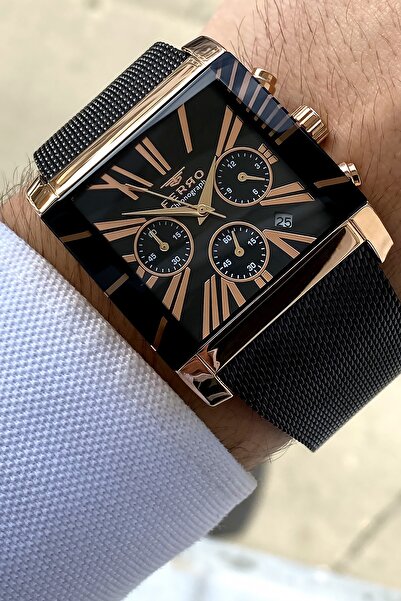 FERRO Orijinal Erkek Kol Saati Seti Bileklik Hediyeli Sevgiliye Hediye