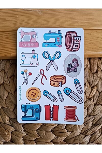 EyER Shoping مجموعة ملصقات ماكينة الخياطة مناسبة لمجلة الرصاصة