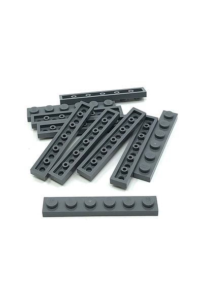 LEGO Original Moc Custom Accessory Creator Plate 1 X 6 Flat Brick Dark Gray 6 Pieces Will Be Sent