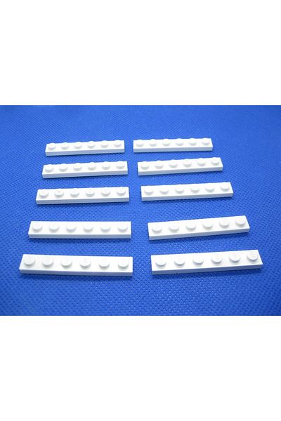 LEGO Original Moc Custom Accessory Creator Plate 1 X 6 Flat Brick White 4 Pieces Will Be Sent