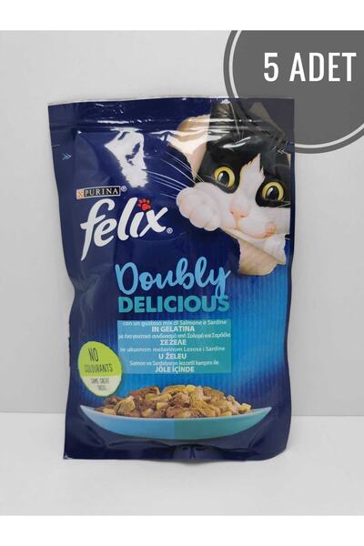 Purina Felix Felix Somon Ve Sardalya Aromalı Yaş Mama 85gr*5 Adet