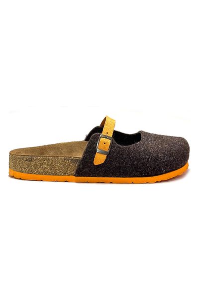 Uniqueqoop Παντόφλες Sofia Cork Sole από φυσικό μαλλί τσόχα