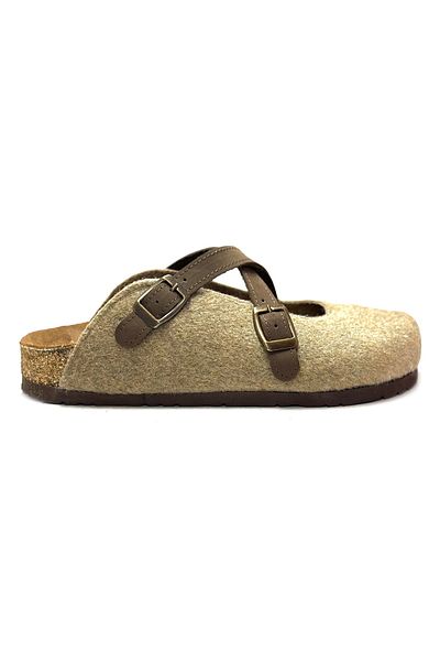 Uniqueqoop Παντόφλες από φυσικό μαλλί Viennese Cork Sole
