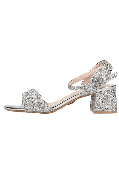 Buffalo Sandalette - Silber - Blockabsatz