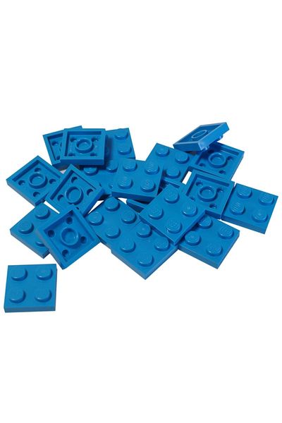 LEGO Original Moc Custom Accessory Creator Plate 2 X 2 Flat Brick Dark Azure 8 Pieces to Ship