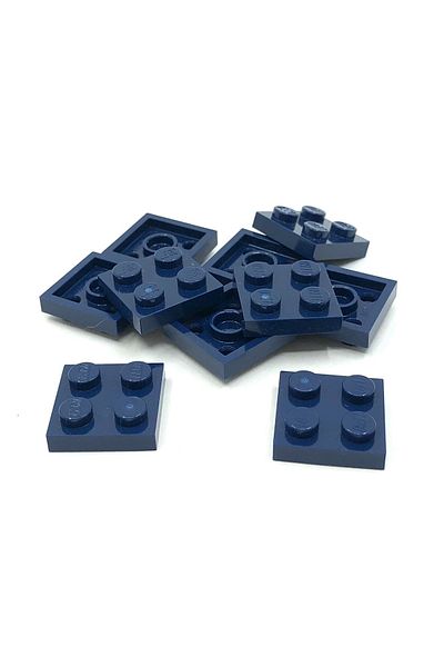 LEGO Original Moc Custom Accessory Creator Plate 2 X 2 Flat Brick Navy Blue 4 Pieces to Ship