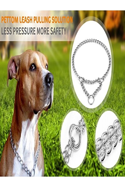 Biryirmi Köpek Eğitim Boyun Zinciri 3,5 Mm - 65 Cm Orta Büyük Irk Eğitim Zinciri Sağlam Krom Çelik