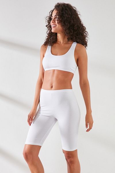 C&City C11431 Damen-Shorts aus Modal-Baumwolle, Weiß