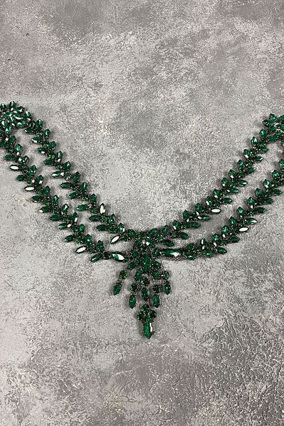 Hobigram Green Sema Headband Bridal and Henna Crown Αξεσουάρ μαλλιών – Κορώνα, Κρυστάλλινη Πέτρα, Κομψό Μοντέλο, Νυφικό Κορώνα – T