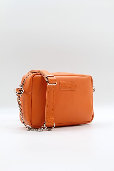 NOTHING Women's Orange Mini Chain Strap Shoulder and Crossbody Bag Leo