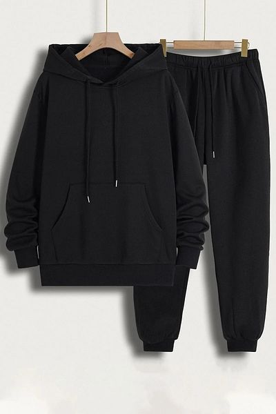 DAXİS Sportwear Company Σετ φούτερ με στάμπα Oversize με κουκούλα