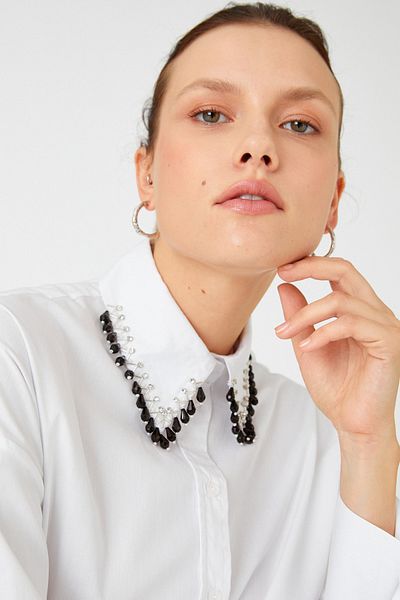 Koton قميص نسائي أوف وايت 3WAK60241UW