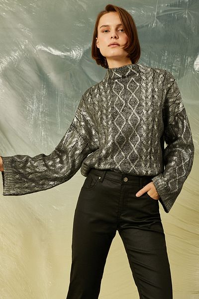 Koton Women's Anthracite Sweater 3WAK90290HT