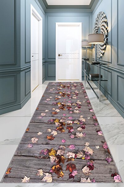 Viva Home Leke Tutmaz Kaymaz Tabanlı Yıkanabilir Özel Ölçü Kesme Rulo Yolluk Mutfak Salon Halısı Ar1364