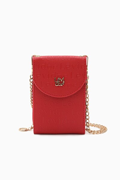 Levidor Червоний гаманець з монограмним принтом - 0059c750
