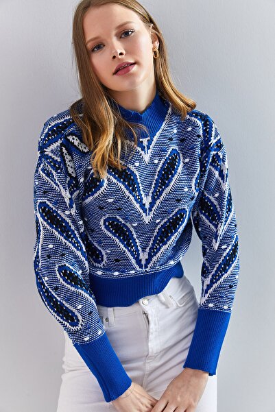 Bianco Lucci Pulover cu model pentru damă