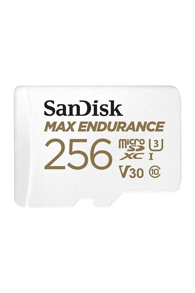 SanDisk بطاقة ذاكرة ماكس إندورنس 256 جيجابايت - 100/40 ميجابايت/ثانية مع محول Microsdxc C10 V30