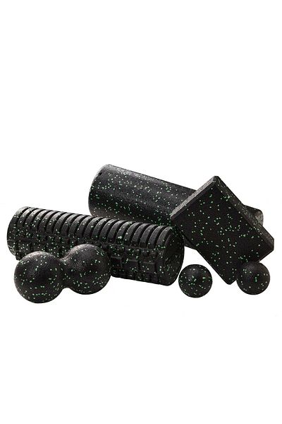 Actifoam Complete Pilates Set 1 Serrated and Flat Foamroller, 1 Peanutball, 2 Massageballs, 1yogablok