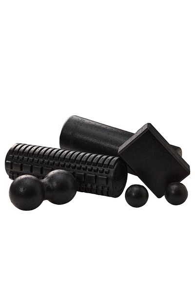 Actifoam Πλήρες σετ Pilates 1 οδοντωτό και επίπεδος ρολό αφρού, 1 Fisttop 2 τεμάχια Massagetop 1yogablok