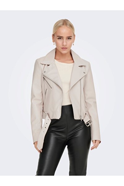 ONLY Μπουφάν Onlvera από συνθετικό δέρμα Biker Cc Otw με λεπτομέρεια από συνθετικό δέρμα με ζώνη