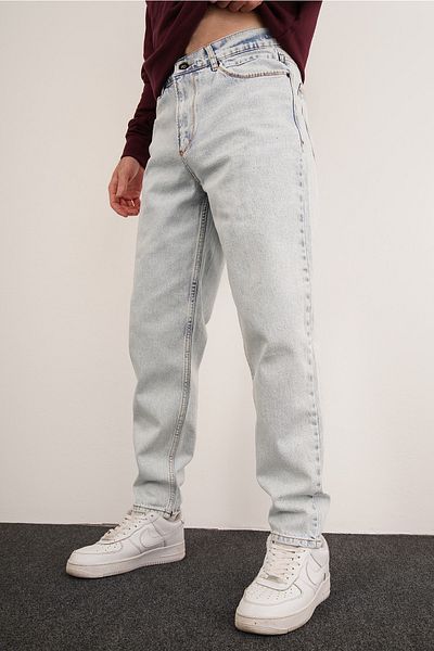 DİFRANSEL Basic Light Blue Mom Jean