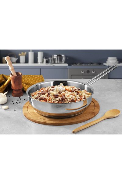 Lines Oscar Metal Handle Steel Pan - 26 Cm