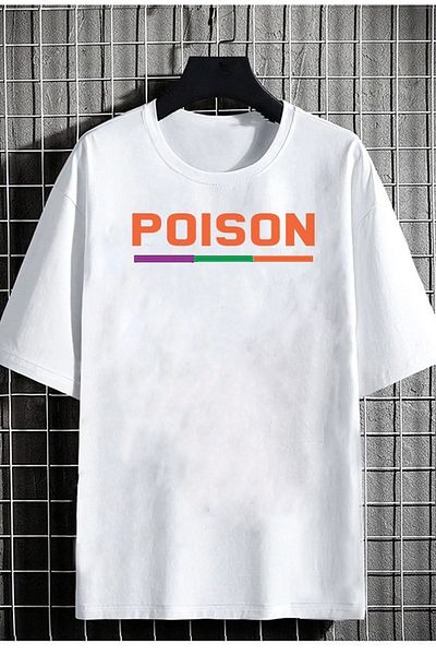 DEEPSENCE White Unisex Oversize T-Shirt - Back Print Position
