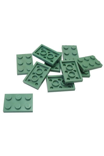 LEGO Original Moc Custom Accessory Creator Plate 2 X 3 Flat Brick Sand Green 4 Pieces to Ship