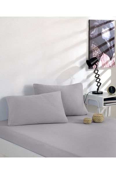 B2B Plus 2 Pieces Cotton 50x70 Cm Pillow Case | Anthracite