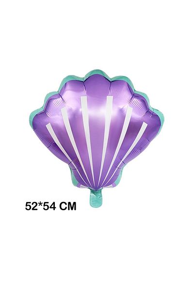 Patladı Gitti Seashell Foil Balloon 52*54 Cm Lilac