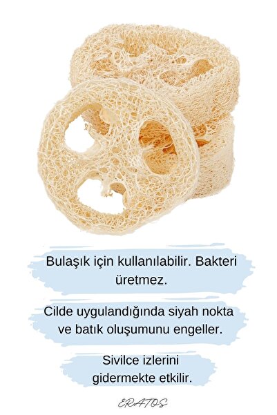 ERATOS Doğal Kabak Lifi-(vücut+bulaşık+temizlik)