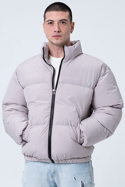 GAREN Unisex Rain Αντιανεμικό Bomber Oversize Παλτό Μπουφάν Αδιάβροχη Πέτρα