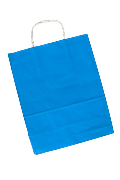 Kraft Blue Bag 25*12*31 (50 Pieces) Blue Bag with Twist Handle