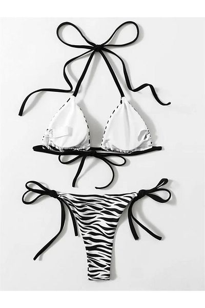ZEKAS FASHION Σετ μπικίνι Whitezebra