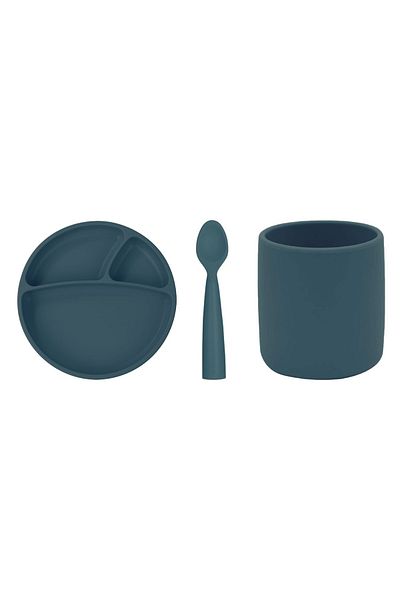 OiOi Portion Plate+glass+nam Nam Spoon Set of 3