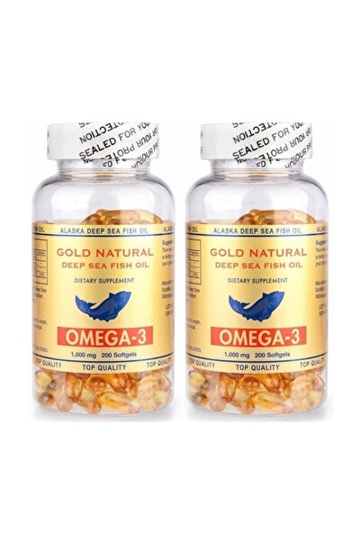 Gold Natural زيت السمك أوميجا 3 - 1000 ملجم، علبتين إجمالي 400 كبسولة هلامية