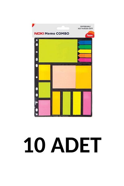 Noki 10 Pieces Memo Combo Sticky Note Holder