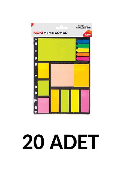 Noki 20 Pieces Memo Combo Sticky Note Holder