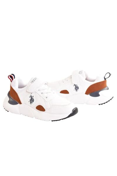 U.S. Polo Assn. Bílá - velmi lehká, velmi pohodlná každodenní dětská sportovní obuv