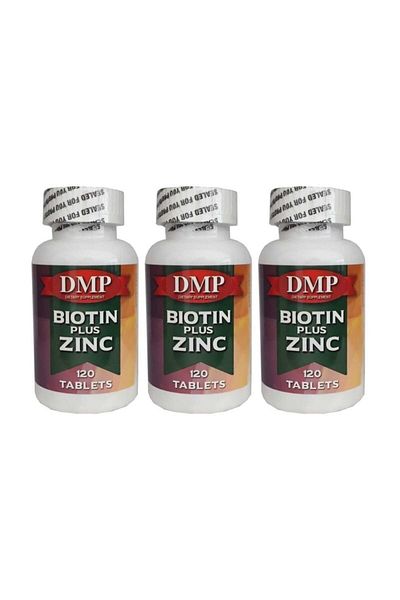 DMP Biotin Plus Zinc 3 Boxes Total 360 Tablets Biotin