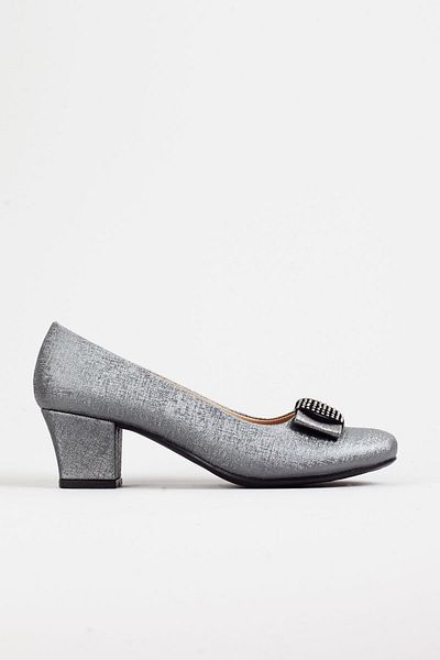 Adım Adım Women's Platinum Color Classic Heeled Shoes