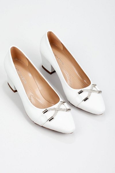 Adım Adım Women's White Classic Heeled Shoes